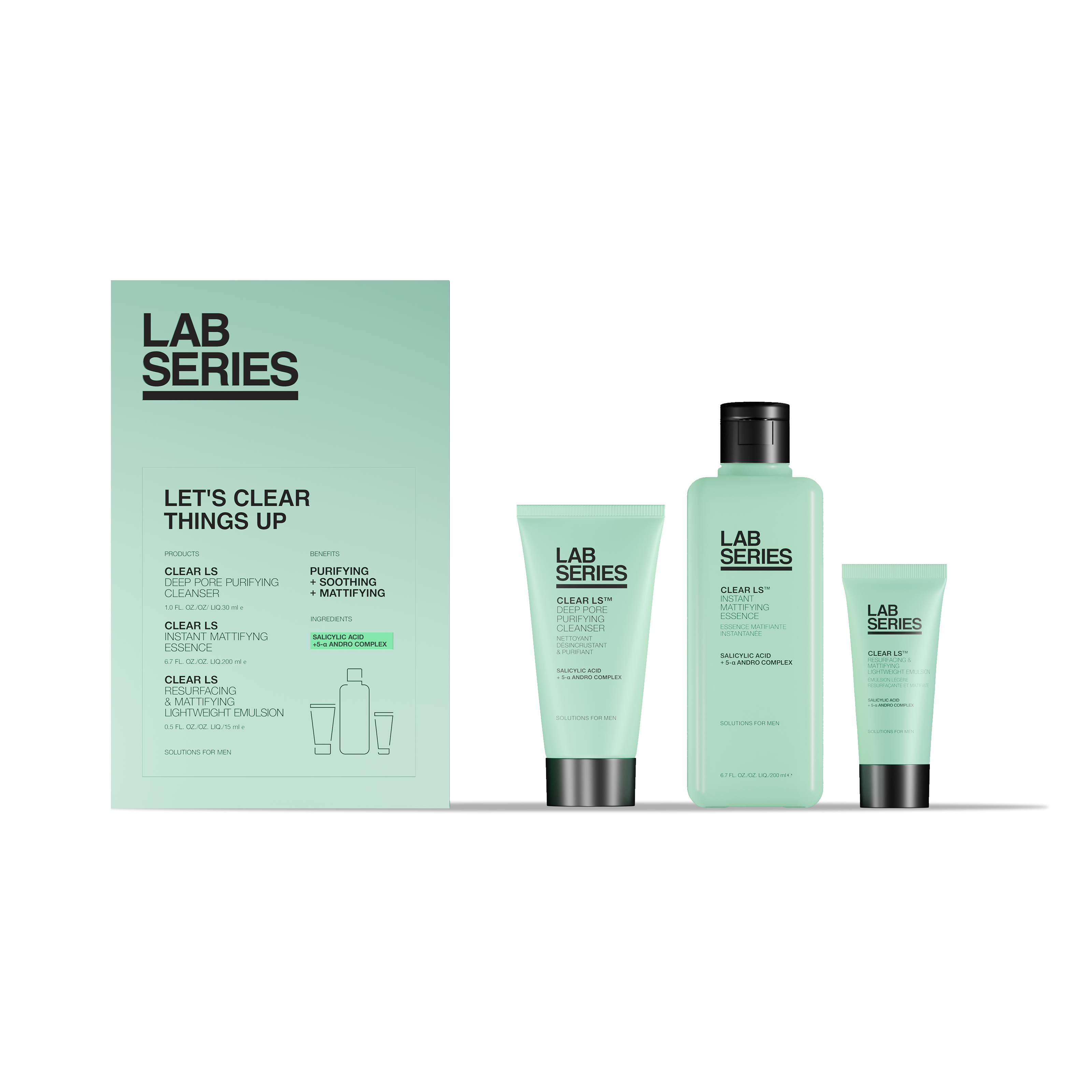 Clear LS Let's Clear Things Up Men's Skincare Set | Lab Series