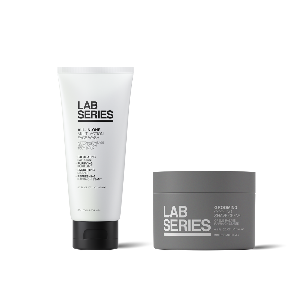 Exfoliating Face Wash and Shaving Cream Gift Set