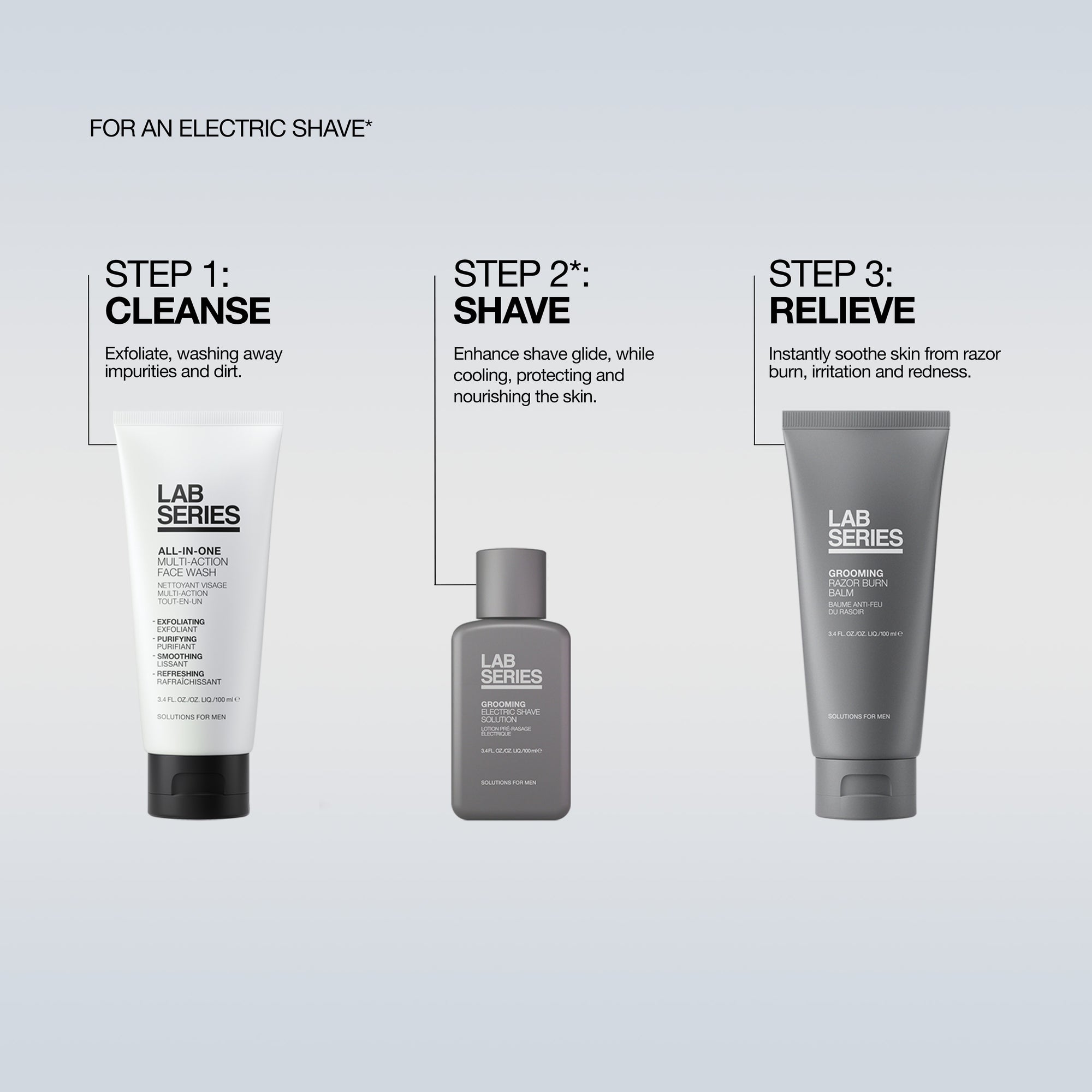 Grooming Electric Shaving Solution | Lab Series Official Site Grooming Electric Shaving Solution | Lab Series Official Site