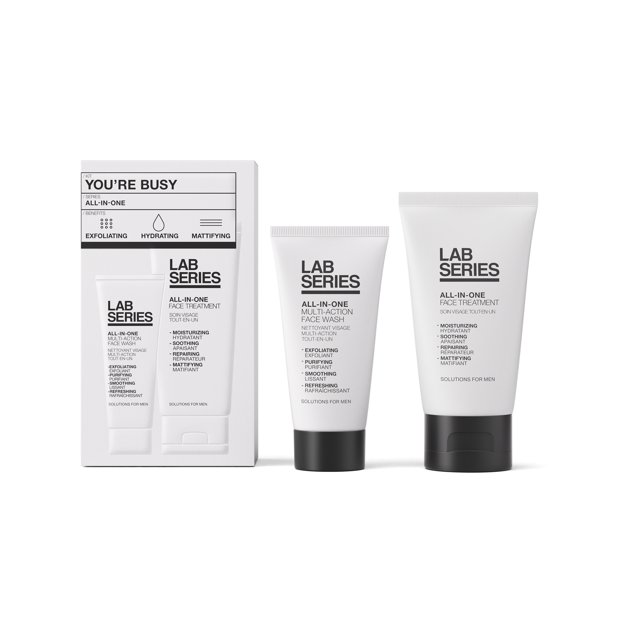 All-In-One You're Busy 2-Step Men's Skincare Set, Product Shot
