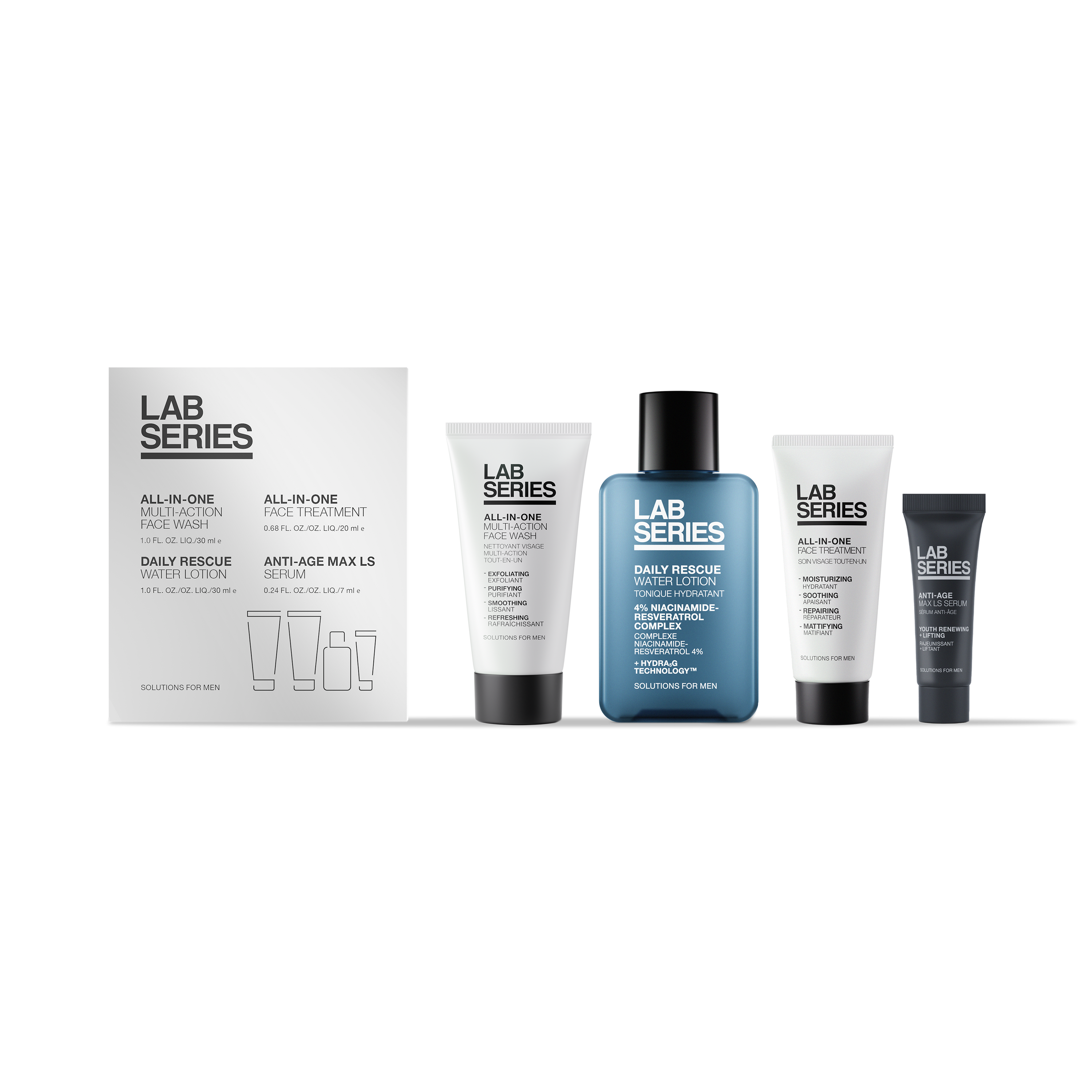 Bestselling Essentials Men's Skincare Gift Set, Product Shot